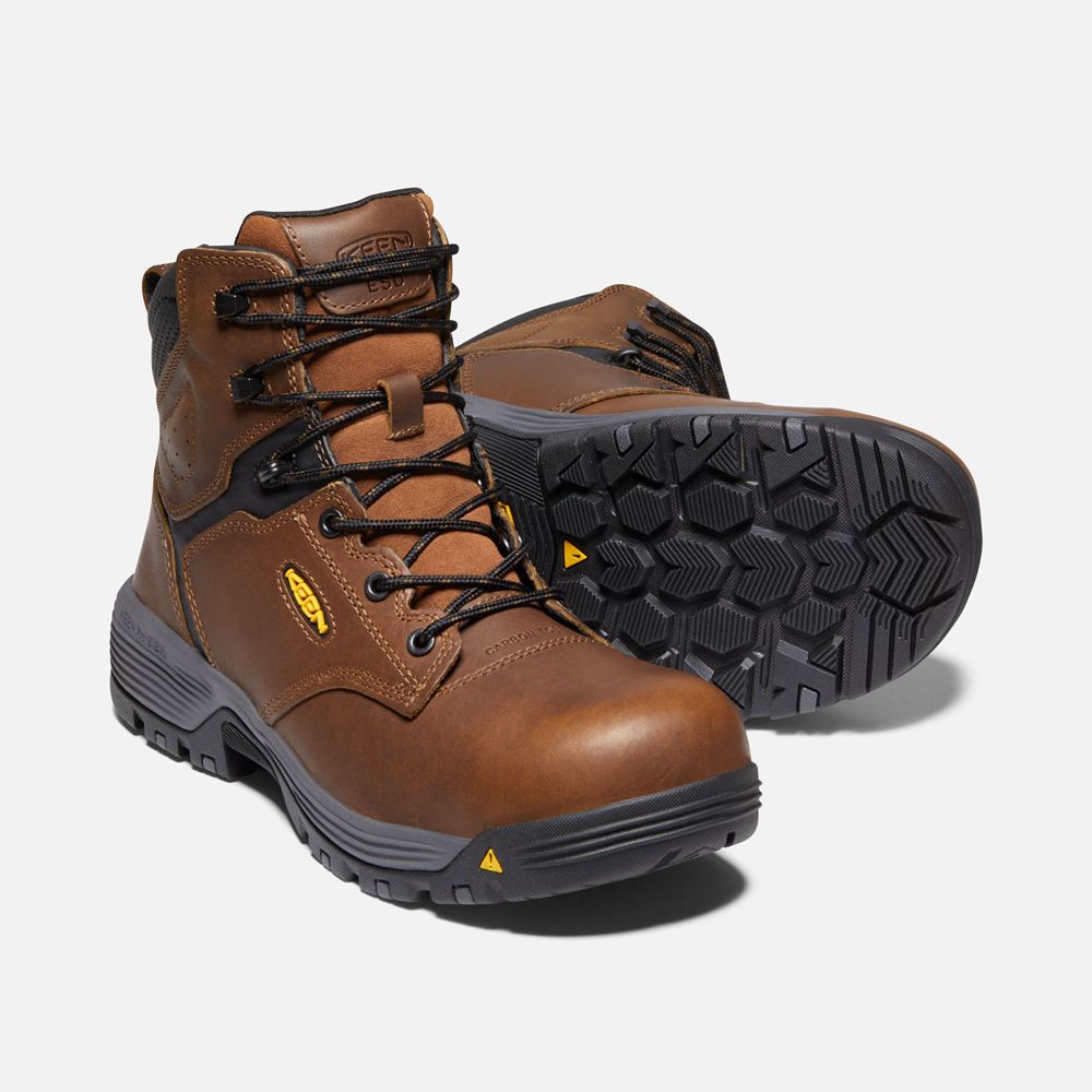 Keen Laarzen Heren Bruin - Chicago 6\" Esd (Carbon-Fiber Toe) - 79148-CGSV